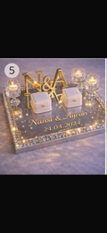 Wedding Box with Initials and Ring Holders – Luxury Set
